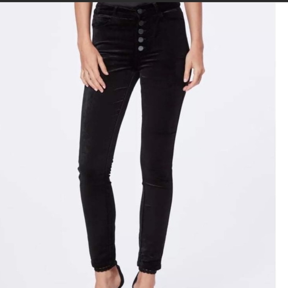 Paige Hoxton midnight velvet ankle jeans 25